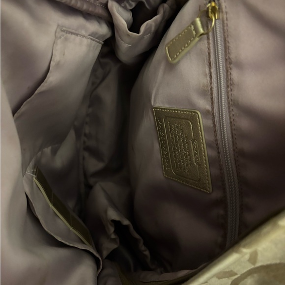 Coach poppy Tan Backpack with Gold Accents - Picture 7 of 11